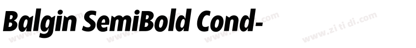 Balgin SemiBold Cond字体转换 Balgin SemiBold Cond字体转换